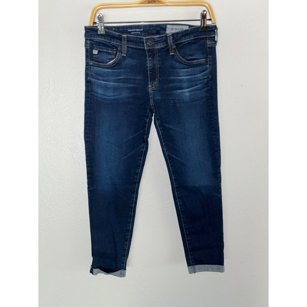 Ag Adriano Goldschmied Indigo Blue Cropped Ankle Jeans